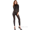 Women's Metallic Cat Suit Sexy Jumpsuit